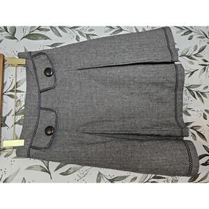 Anthropologie Azel Hazel Skirt Gray Womens Size S Wool